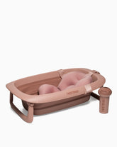 Pack baignoire avec coussin et rince cheveux - Rose