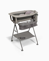 Pack baignoire avec coussin, rince cheveux et support - Gris délavé