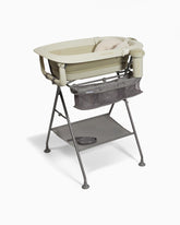 Pack baignoire avec coussin, rince cheveux et support - Beige