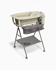 Pack baignoire avec coussin, rince cheveux et support - Beige