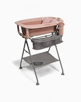 Pack baignoire avec coussin, rince cheveux et support - Rose