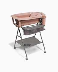 Pack baignoire avec coussin, rince cheveux et support - Rose