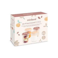 Set 4 pots de conservation