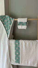 Set de bain Ourson vert eau