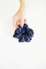 Chouchou en soie Bleu Marine