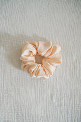 Chouchou en soie Saumon