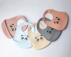 Bavoir en silicone avec poche Panda