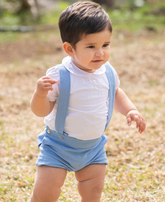 Salopette culotte bleu