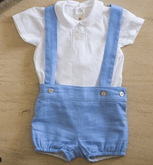 Salopette culotte bleu