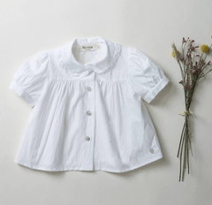 Chemise avec col claudine dentelle