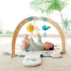 Tapis d'activités ourson calin avec arche en bois