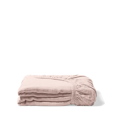 Drap Housse 70 cm x 140 cm Gaze de coton Rose clair