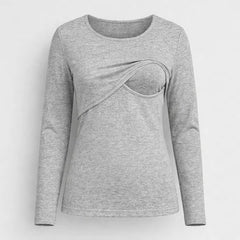 Pull d'allaitement manches longues - Gris