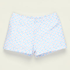 Boxer de bain - Bleu ciel et orange