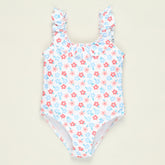 Maillot de bain 1 pièce - Bleu et rouge Flora