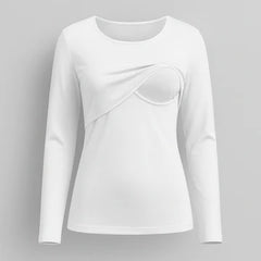 Pull d'allaitement manches longues - Blanc