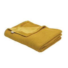 Couverture tricot et flanelle