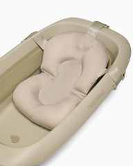 Pack baignoire avec coussin, rince cheveux et support - Beige