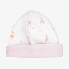 Bonnet bébé naissance rose 1/3 mois