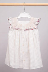 Haut à volants carreaux