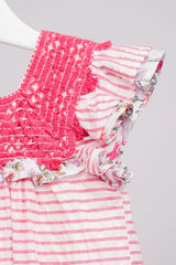 Haut à volants carreaux