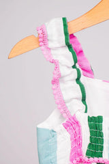 Haut à volants carreaux