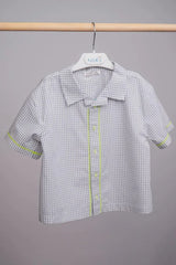 Haut à volants carreaux