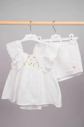 Haut à volants carreaux