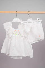 Haut à volants carreaux