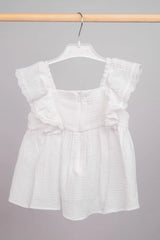 Haut à volants carreaux