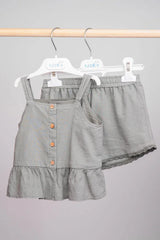 Haut à volants carreaux