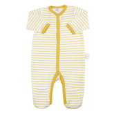Pyjama en velours Jaune / Ecru - 6 mois