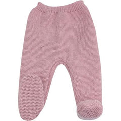 Trousseau naissance vieux rose en tricot (lot de 4 pièces)