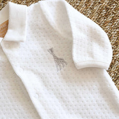 Pyjama Écru en velours jacquard