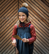 Robe gris foncé avec bretelles (+ bloomer culotte)