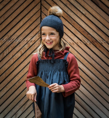 Robe gris foncé avec bretelles (+ bloomer culotte)