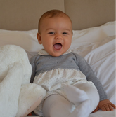 Robe petits pois gris