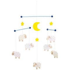 Mobile en bois - Moutons
