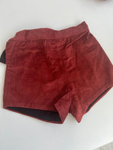 Short en velours cotelé terracota