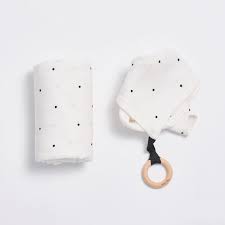 Lange carré avec sucette de la marque Bim Bla en vente chez Urban Baby à Rabat au Maroc