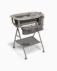 Pack baignoire avec coussin, rince cheveux et support - Gris délavé