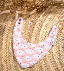 Bavoir Bandana - Nuage Rose 3