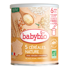 5 CÉRÉALES NATURE RIZ, BLÉ, AVOINE, SEIGLE, QUINOA 220 G