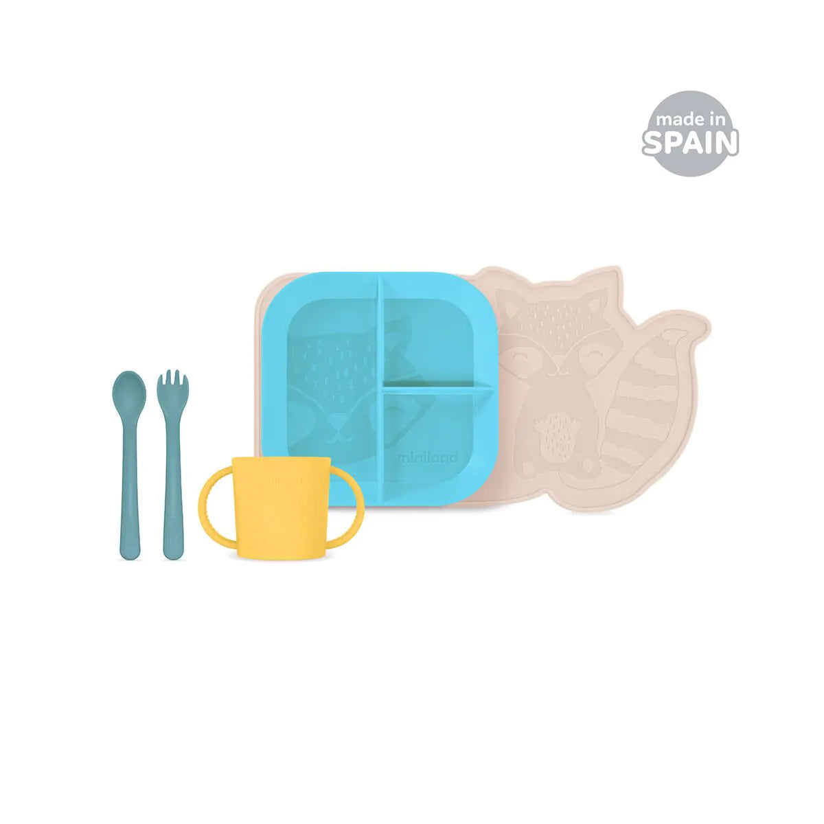 Coffret repas silicone - Learning tableware