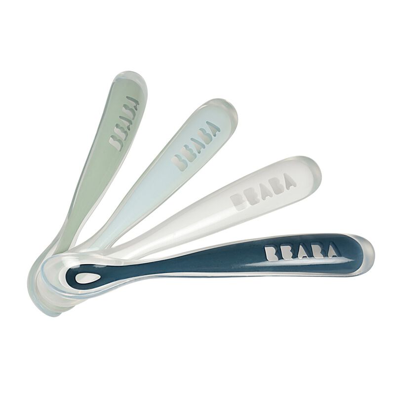 Lot de 4 cuillères 1er âge silicone storm