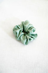 Chouchou en soie Vert Eau