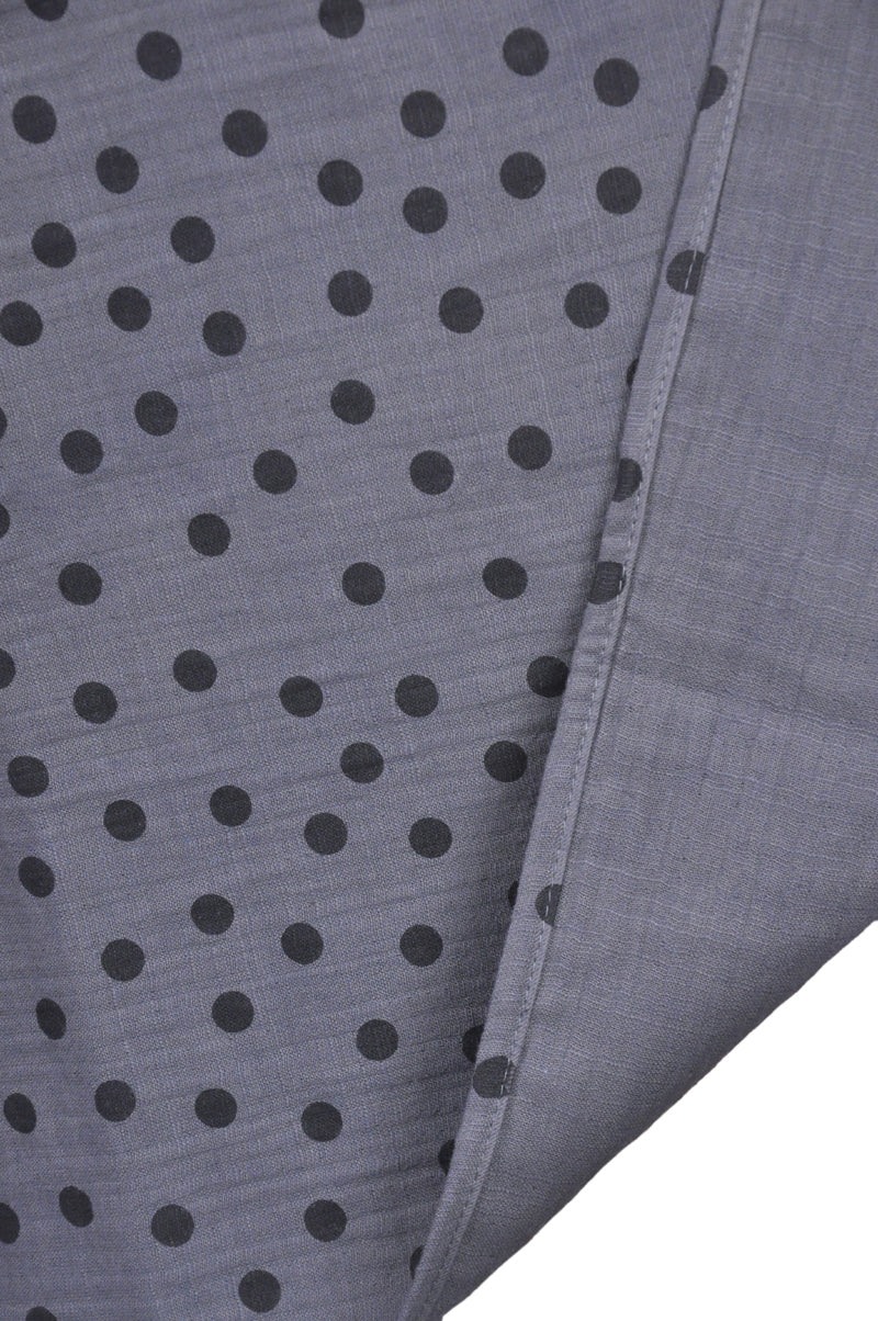 Tablier d'allaitement en gaze Gris à pois