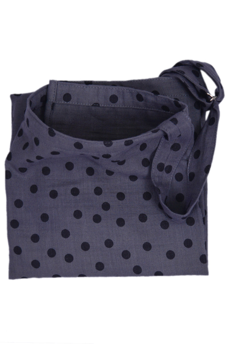 Tablier d'allaitement en gaze Gris à pois