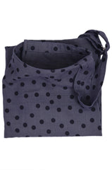 Tablier d'allaitement en gaze Gris à pois