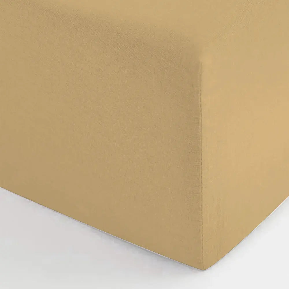 Drap Housse 70 cm x 140 cm Beige Caramel